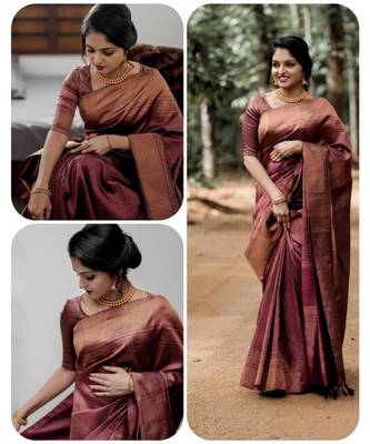 MAHATI Maroon  hand_woven silk  sarees with blouse 3