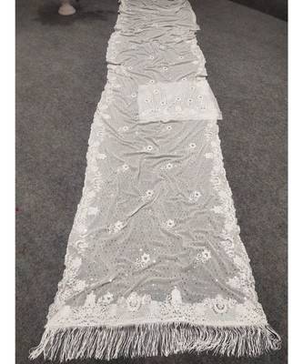 MAHATI White  embroidered silk  sarees with blouse 2