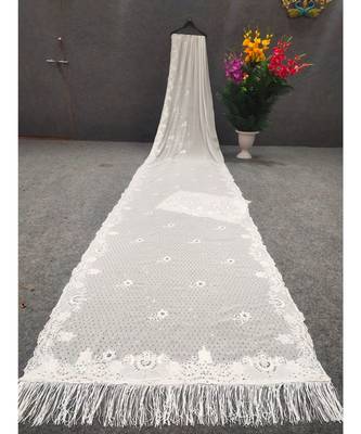 MAHATI White  embroidered silk  sarees with blouse 4