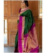 MAHATI Green  hand_woven silk  sarees with blouse