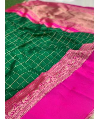 MAHATI Green  hand_woven silk  sarees with blouse 5