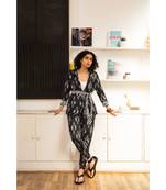 Fabnest handloom cotton Ikat coat and pant set