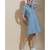 Fabnest womens cotton flex blue shirt dress
