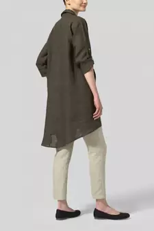 brown linen kurti ethnic kurti with minimal style