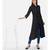Fabnest Womens Black crepe high low tunic with collar.