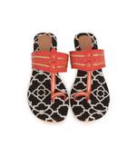 Plain Red and Black Kolapuri 