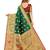 Green woven art silk sarees saree with blouse