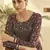 Maroon Metallic foilage print georgette Anarkali long gown