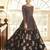 Maroon Metallic foilage print georgette Anarkali long gown