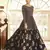 Maroon Metallic foilage print georgette Anarkali long gown