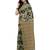 White printed linen saree with blouse