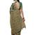 White printed linen saree with blouse