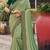 Woven Border Vichitra Silk Saree in Beautiful Light Pista Green Color Paired with Embroidered Blouse