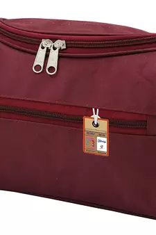 Atorakushon    Nylon Hanging Travel Toiletry Bag Cosmetic Makeup Storage Box Vanity Organizer Jewellery Pouch {Maroon}