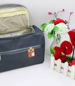 Atorakushon    Nylon Hanging Travel Toiletry Bag Cosmetic Makeup Storage Box Vanity Organizer Jewellery Pouch {Grey}