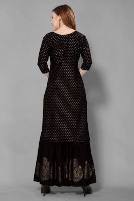 Black printed rayon ethnic-kurtis 2