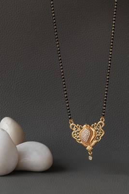 Gold diamond mangalsutra 1