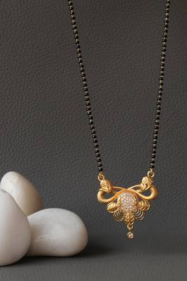 Gold diamond mangalsutra 1