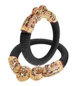 Black bangles-and-bracelets