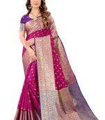 Wine woven art silk sarees saree with blouse